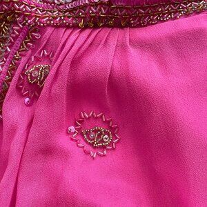 Vintage fuchsia pink early 2000s Cache prom dress - size 2